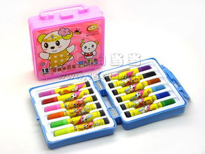 水彩笔12 色儿童画笔无毒粗杆多功能套装礼盒 2392 12色水彩笔
